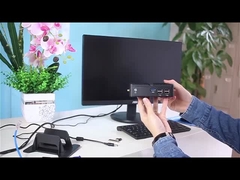 Single Ethernet Fanless Mini PC 6USB Interface Protable Komputer Untuk Rumah Kantor