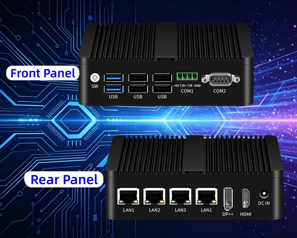 Blog perusahaan terbaru tentang Empat LAN Dual COM PC Industri Mengatasi Masalah Interface Jaringan Industri yang Tidak Cukup