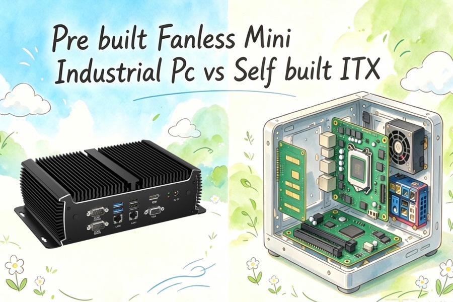 Blog perusahaan terbaru tentang Pre built Fanless Mini Industrial Pc vs Self built ITX: Total Cost and Setup Effort Compared