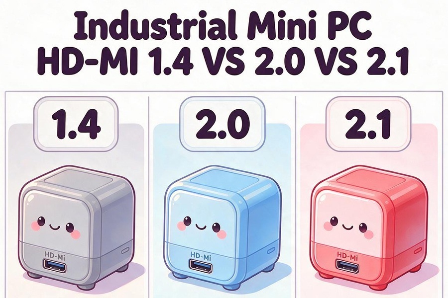 Blog perusahaan terbaru tentang Industrial Mini PC HD-MI 1.4 VS 2.0 VS 2.1: Display Interface Comparison for 4K 8K Industrial Monitoring