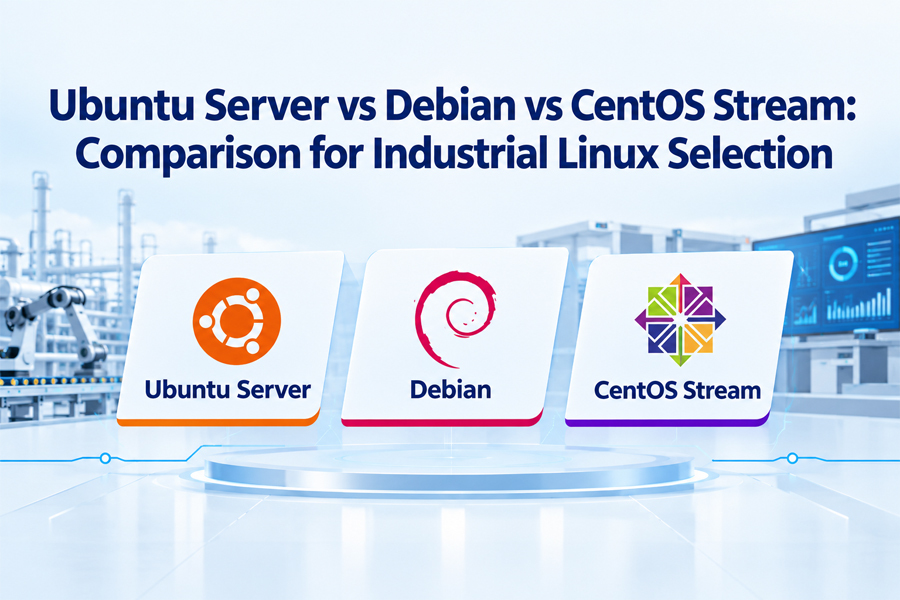 Blog perusahaan terbaru tentang Ubuntu Server vs Debian vs CentOS Stream: Comparison for Industrial Linux Selection