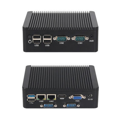 Dual LAN 4 COM Industrial Mini PC Dengan Intel Celeron N2840 Prosesor Dan DDR3L