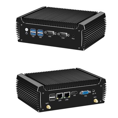 Beli Intel Core i3 7100U Mini PC dengan 2 LAN 2 COM Fanless Industrial PC pembuatan online