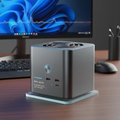 Beli Komputer Desktop Ringkas dengan Grafis Intel Iris Xe Terintegrasi menawarkan ROM 32GB atau 64GB yang dirancang untuk tugas kantor dan kinerja pembuatan online