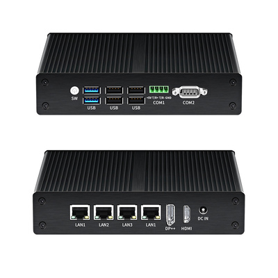 membeli Industrial Fanless Mini Computer Linux Intel N100 DDR4 16G RAM 4LAN Dual COM pembuatan online
