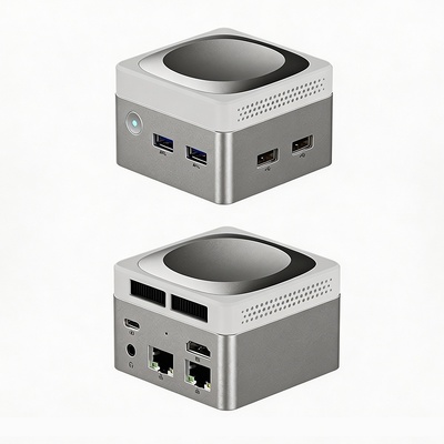 membeli Intel N100 Mini Cube Computer LPDDR5 Dual Gigabit Ethernet RJ45 Mini PC Untuk Rumah pembuatan online