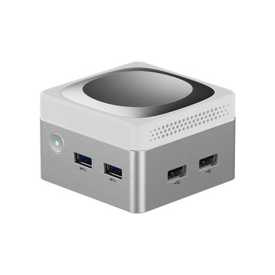 Intel N100 Mini Cube Computer LPDDR5 Dual Gigabit Ethernet RJ45 Mini PC Untuk Rumah