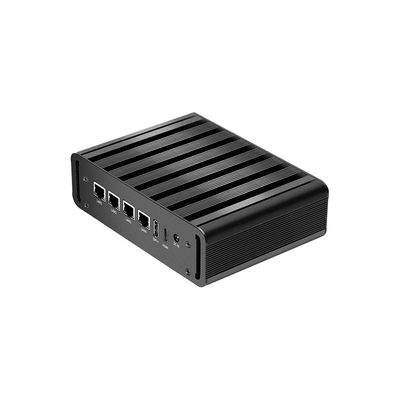 Intel N100 4 LAN Dual COM Industrial Mini PC Tanpa Fan Dengan WIFI DDR4 16G RAM Windows Linux