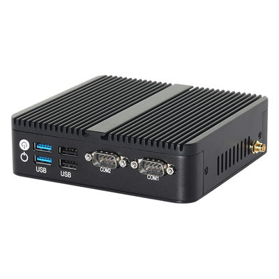 J6412 N100 Prosesor Mini PC tanpa kipas DDR4 Dual LAN Dual COM RS232 Triple Display