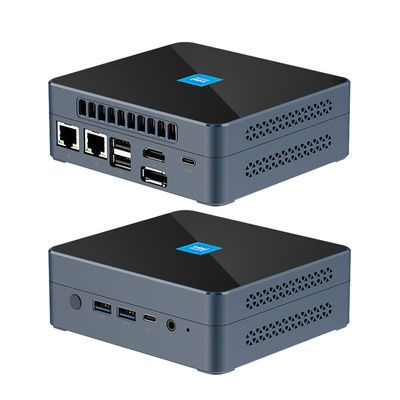 DDR5 Intel N200 Mini PC 32GB Dual RJ45 2.5G LAN Dengan Fan Untuk Rumah Kantor
