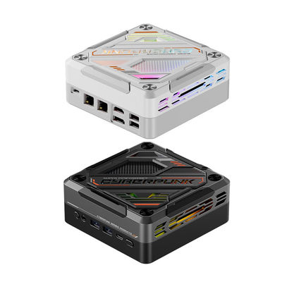 AMD Ryzen R7 7840HS Mini PC Dual LAN DDR5 64GB Gaming Mini PC Dengan Cahaya