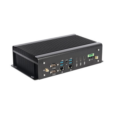 PC Industri Tanpa Fan DDR4 Intel 11th Gen Core i7 10870H Mini PC Dengan GPIO Dual LAN 6COM