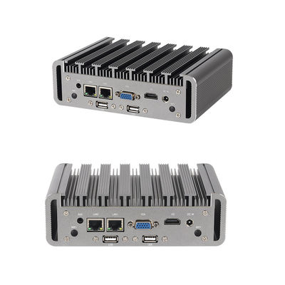 Intel Celeron J6412 Dan Core i5-6200U Mini PC Tanpa Fan Dukungan Industri OEM Dan ODM