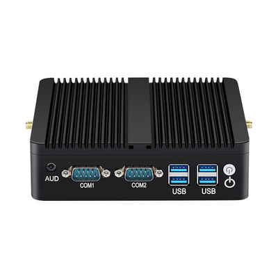 Intel Mini Industrial Fanless PC Dengan DDR4 8G MSATA SSD Dual LAN HD Display Linux