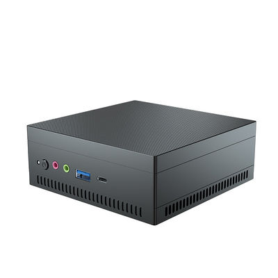 AMD Athlon Gold 3150U Black Mini PC Dengan Chassis Aluminium Alloy Untuk Rumah Kantor