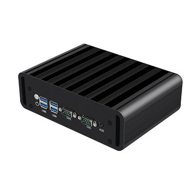Intel Core i3 i5 i7 Prosesor Fanless Industrial Mini PC Dengan 2LAN 2COM RS485