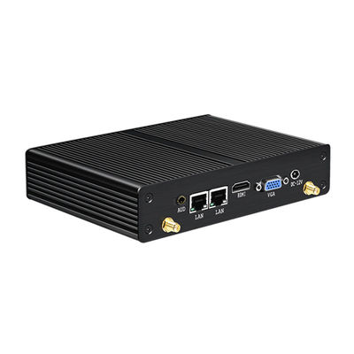 Intel Pentium Fanless PC Industri Dengan Chassis Hitam mSATA SSD Storage Dan HDMI