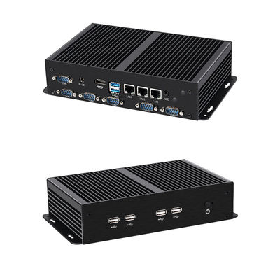 Intel Celeron Fanless Industrial Mini Desktop PC Dengan Aluminium Chassis WiFi