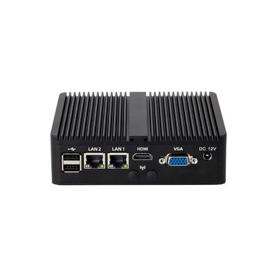 PC Mini Industri Tanpa Fan Dengan DDR4 16GB RAM Mendukung Windows 11 Linux