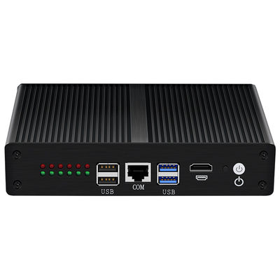 Intel Pentium 4405U Mini PC Router Dengan 6 Ethernet Chassis Aluminium Hitam