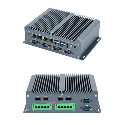 PC Industri Tanpa Fan Intel Core i5 8250U 4 Ethernet GPIO Mini Computer Dengan COM