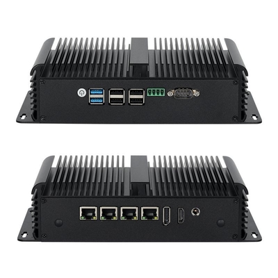 Prosesor Intel N100 Dengan Empat LAN Dual COM dan Enam USB Mini PC Industri
