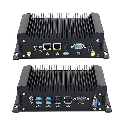 PC industri tanpa kipas Intel Core I5 10310U Prosesor 2 GbE RJ45 Realtek 8111H LAN 2 DB9 COM Win10 WES10 LINUX MINI Komputer