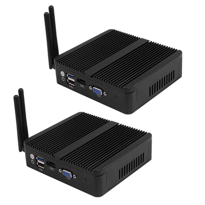 Mini PC Firewall Intel J1900 PFsense 4 Gigabit LAN Win10 Mendukung Layar Ganda